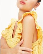 Robe Rinasi en dentelle jaune