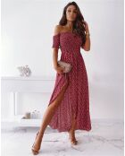 Robe Jenna imprimée rouge/multicolore