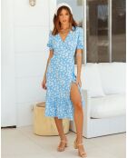 Robe Milani imprimée floral bleu/multicolore