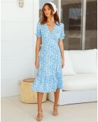 Robe Milani imprimée floral bleu/multicolore