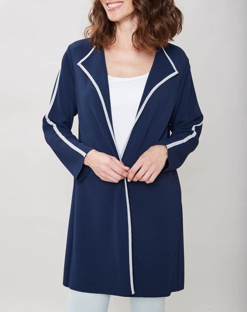 Manteau léger Notus mi-long bleu marine