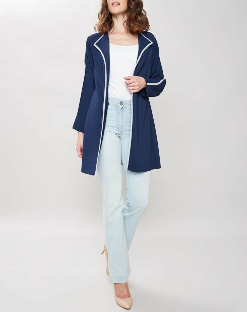 Manteau léger Notus mi-long bleu marine