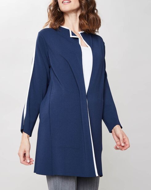 Manteau léger Notus mi-long bleu marine