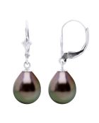 Perlenohrringe aus Weißgold und Tahiti-Birne