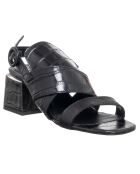 Sandales en Cuir Lena noires - Talon 5.5 cm