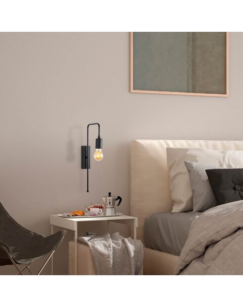 Mum zwarte wandlamp - 6x22x42 cm