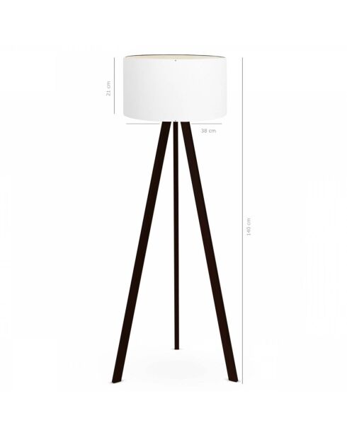 Ayd weiße Stehlampe - H.140 cm