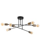 Schwarze Blumendeckenlampe - 66x66x27 cm