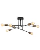 Schwarze Blumendeckenlampe - 66x66x27 cm