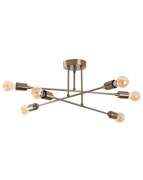 Vintage plafondlamp met bloemen - 66x66x27 cm