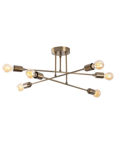 Vintage plafondlamp met bloemen - 66x66x27 cm