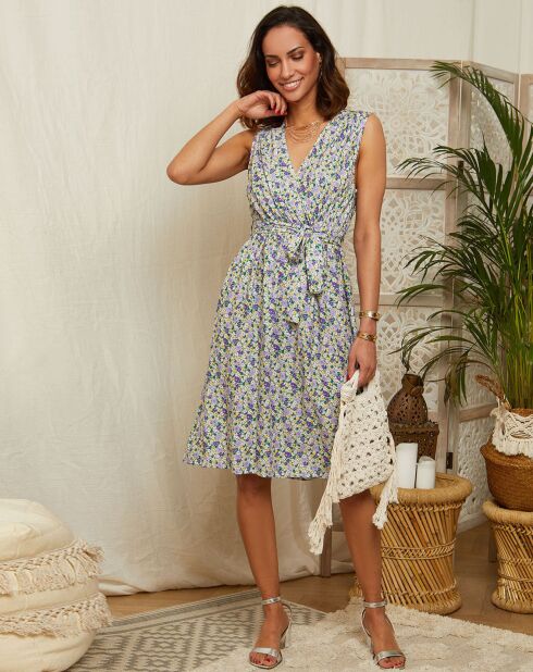 Robe Alyssa blanc/bleu