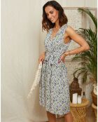 Robe Alyssa blanc/bleu