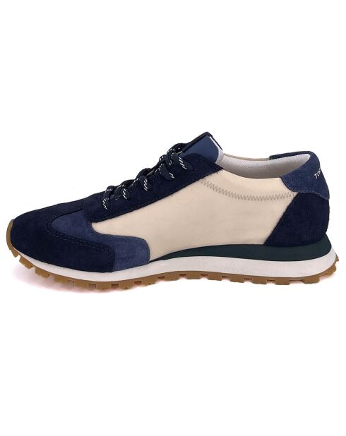 Baskets Mona bleu/crème