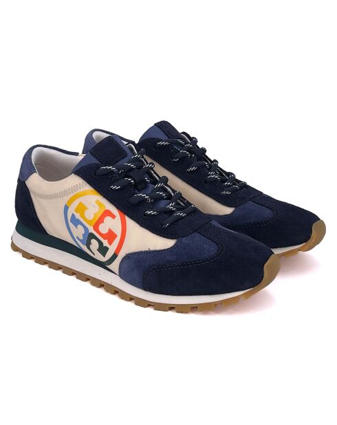 Baskets Mona bleu/crème