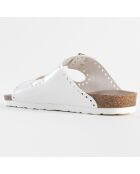 Mules Trèfle blanches