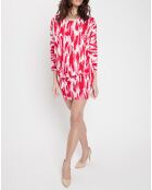 Robe de plage Camouflage rose/rouge/blanc