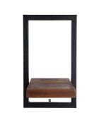 Étagère murale métal XS Alida noir/marron - 20x25x35 cm