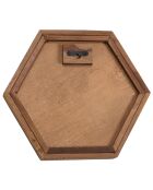 Miroir S hexagone Alida marron - 30x26 cm