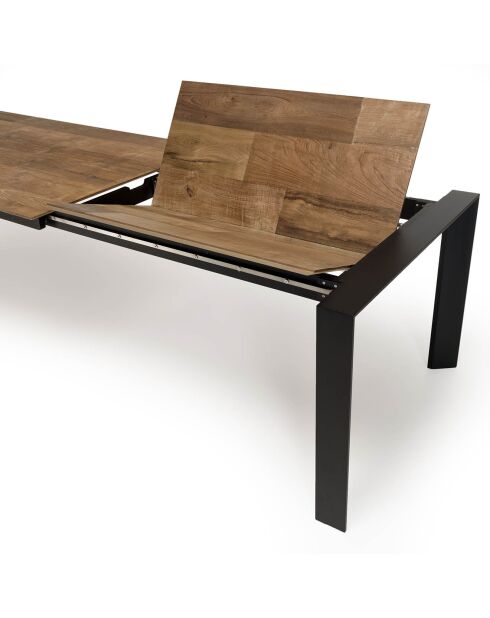 Table à manger métal Madison marron - 220x100x77 cm