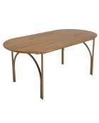 Table à manger bois Peuplier Yseult marron - 180x90x77 cm