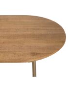 Table à manger bois Peuplier Yseult marron - 180x90x77 cm