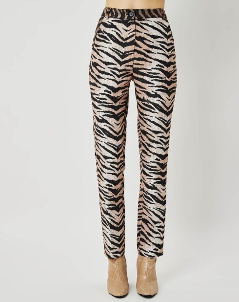 Pantalon Belle de Jour imprimé marron