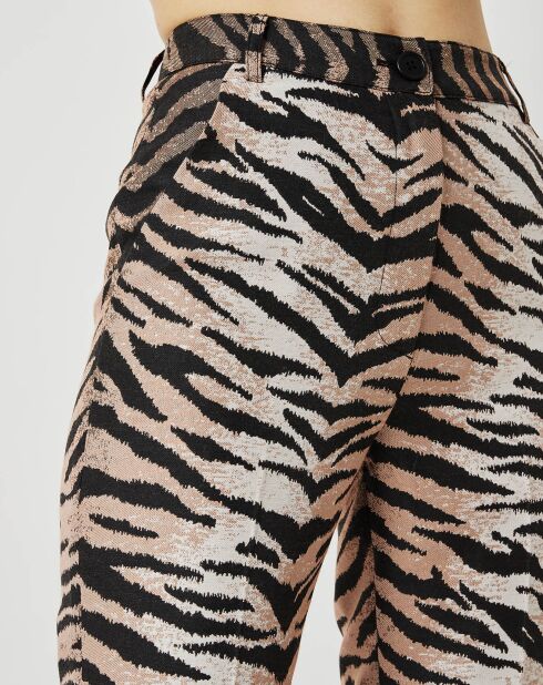 Pantalon Belle de Jour imprimé marron