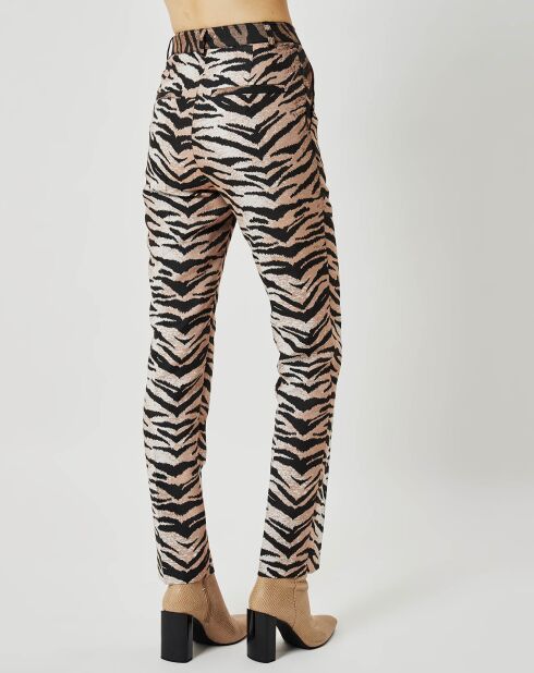 Pantalon Belle de Jour imprimé marron