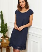 Robe 100% Lin Varsovie bleu marine