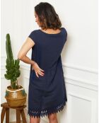 Robe 100% Lin Varsovie bleu marine