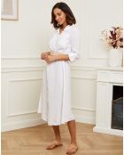 Robe longue 100% Lin Lola blanche