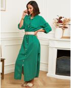 Robe 100% Lin Elodie verte