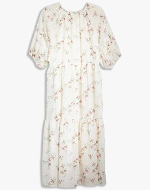Robe Azalea imprimé floral écrue