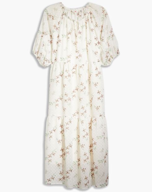 Robe Azalea imprimé floral écrue
