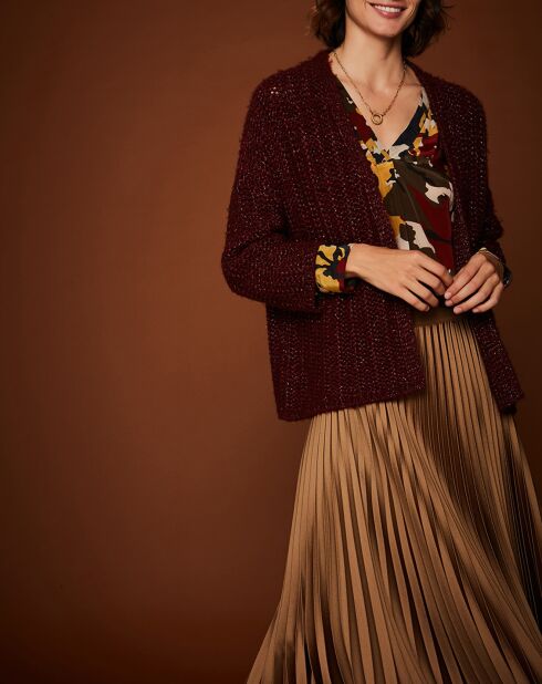 Gilet Rejane bordeaux