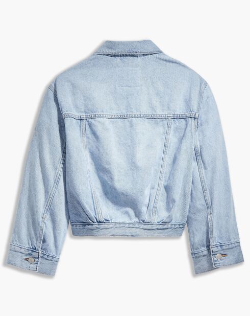 Veste en jean crop Sleeve bleue