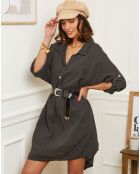 Abito Estelle Antracite 100% lino