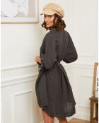 Abito Estelle Antracite 100% lino