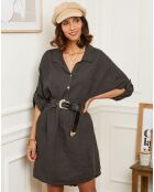 Abito Estelle Antracite 100% lino