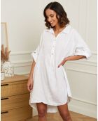 Estelle weißes Kleid aus 100% Leinen