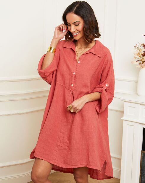 Estelle Brick Kleid aus 100% Leinen