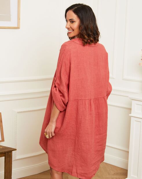 Estelle Brick Kleid aus 100% Leinen