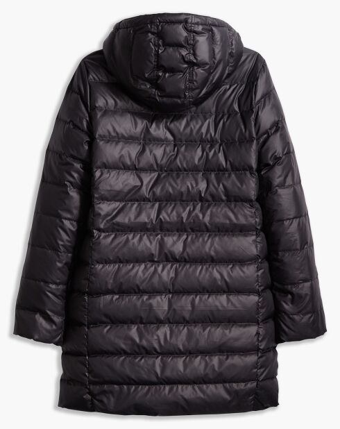 Doudoune mi-longue en duvet noire