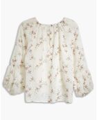 Blouse Dhalia à fleurs écrue