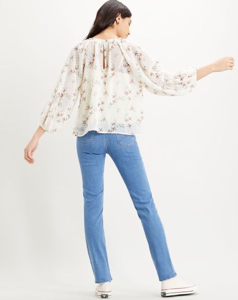 Blouse Dhalia à fleurs écrue