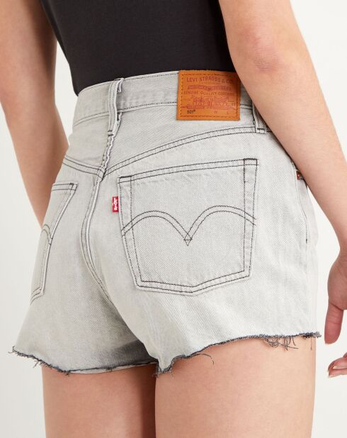 Short en jean 501 Original gris