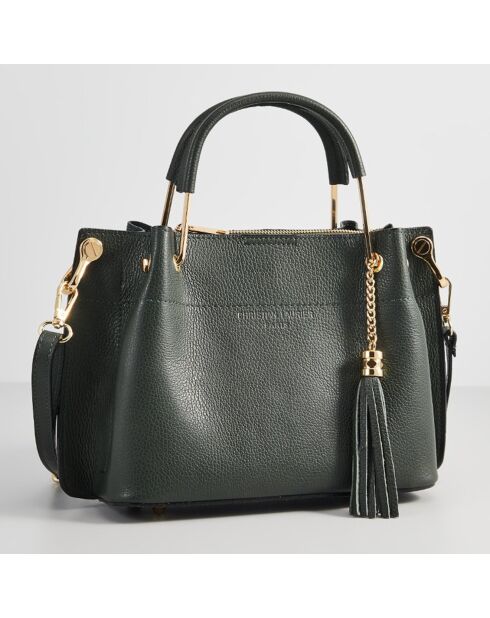 Sac à main en Cuir Lamy vert foncé -  27x18x11 cm