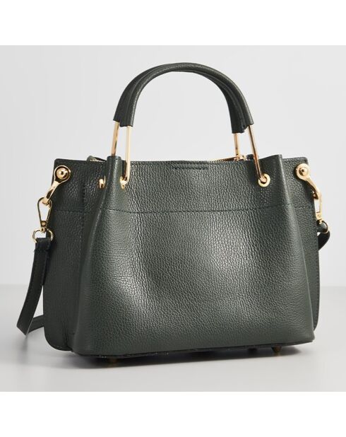 Sac à main en Cuir Lamy vert foncé -  27x18x11 cm