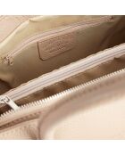 Sac cabas en Cuir Pia taupe -  33x30x12 cm